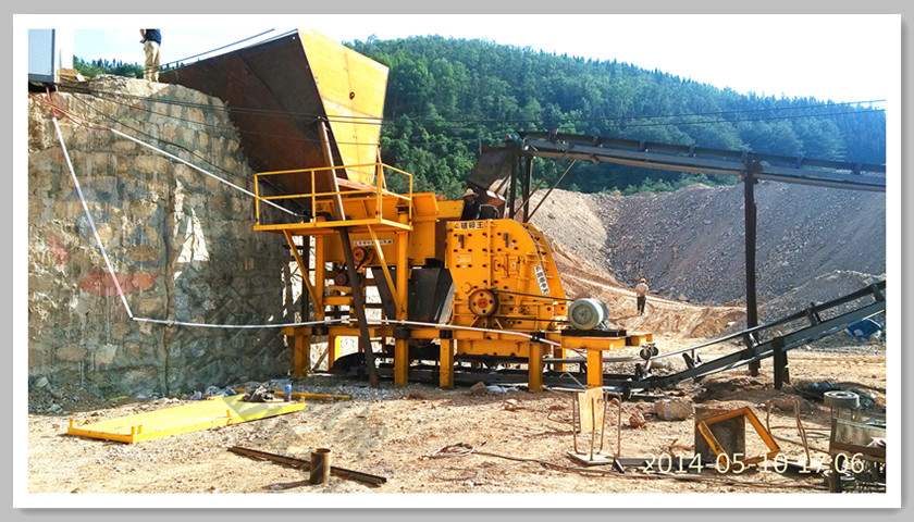 云南昆明?？诙弦桓咿D速反擊破制石英砂生產(chǎn)線